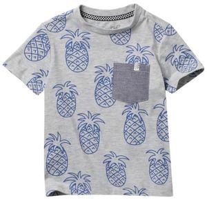 NWT Sovereign Code Kids Travis Pineapple Pattern Short Sleeve Pocket T-Shirt